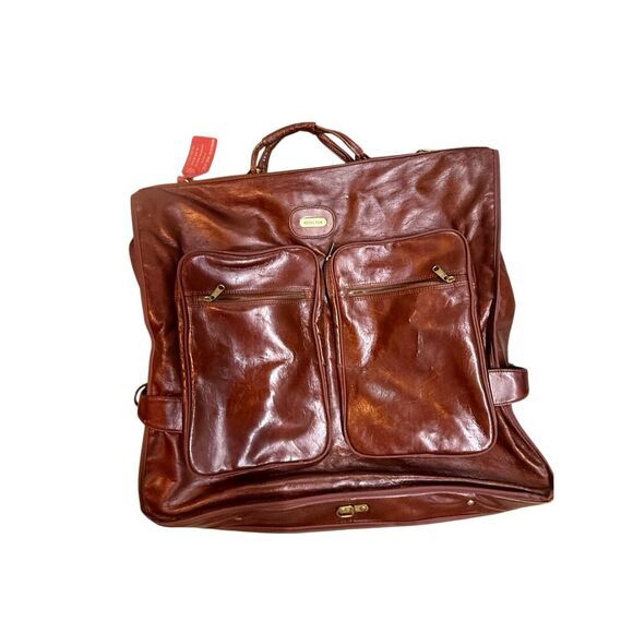 Royalton Men's Brown Trim Folding Suit Garment Bag One Size - Picture 5 of 10